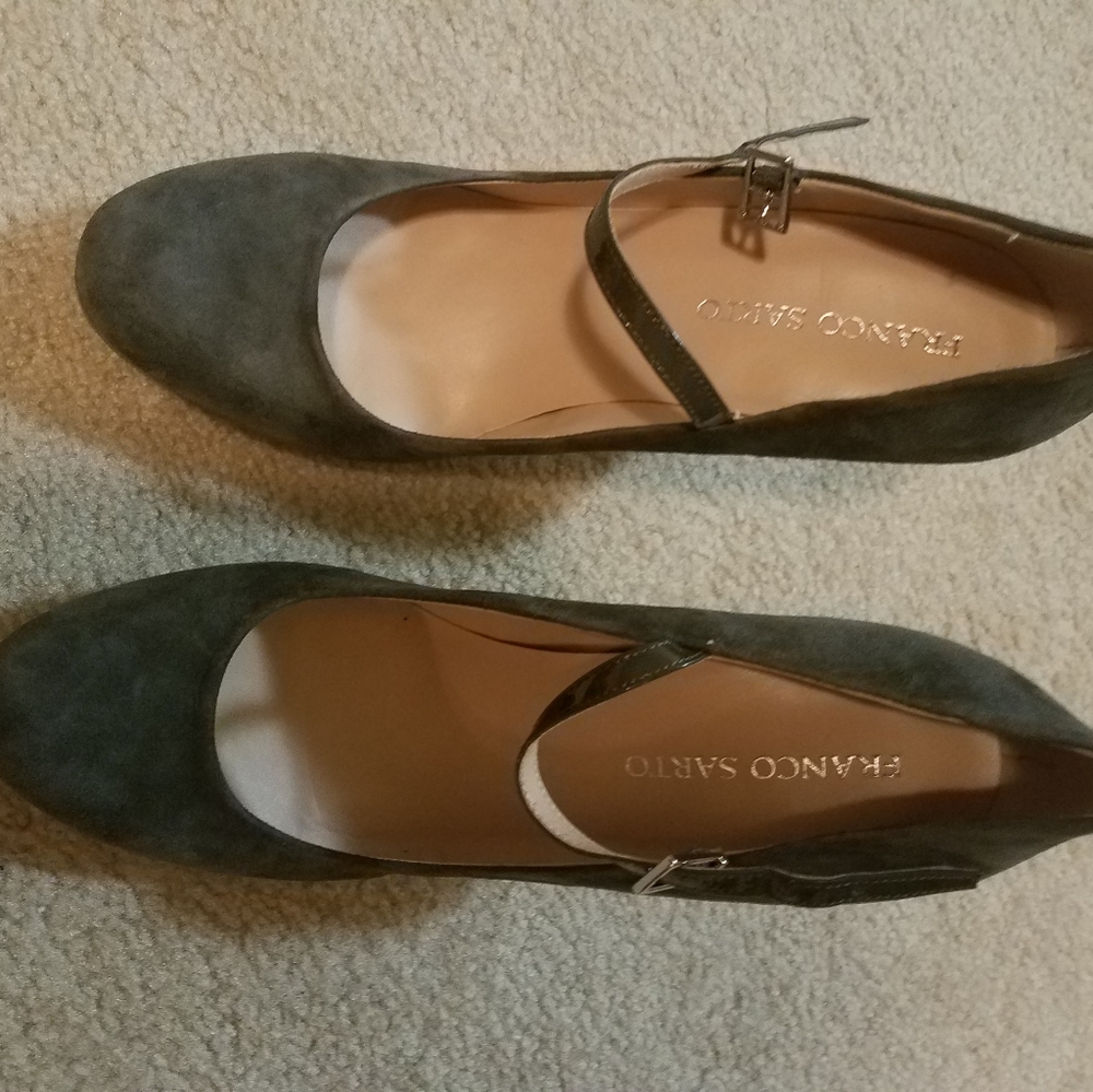 Franco Sarto Grey Mary Jane heels